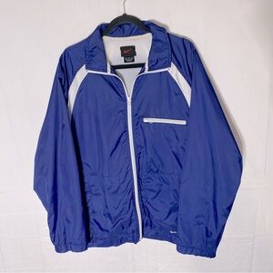 Nike Blue White Zip Front Light Jacket Activewear Windbreaker M